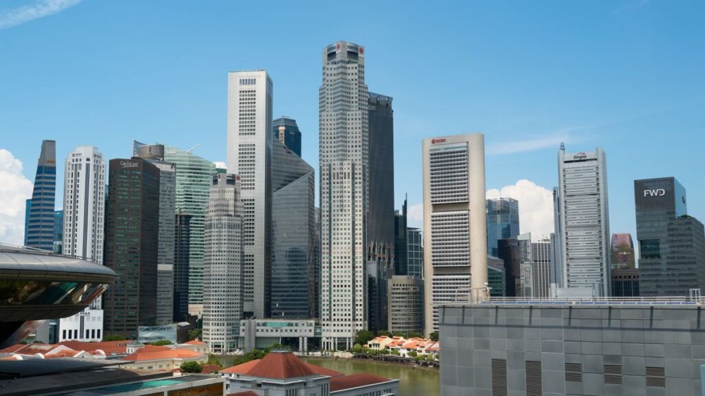 Singapore Marina Bay business skyline
