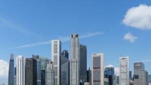 Singapore Marina Bay business skyline