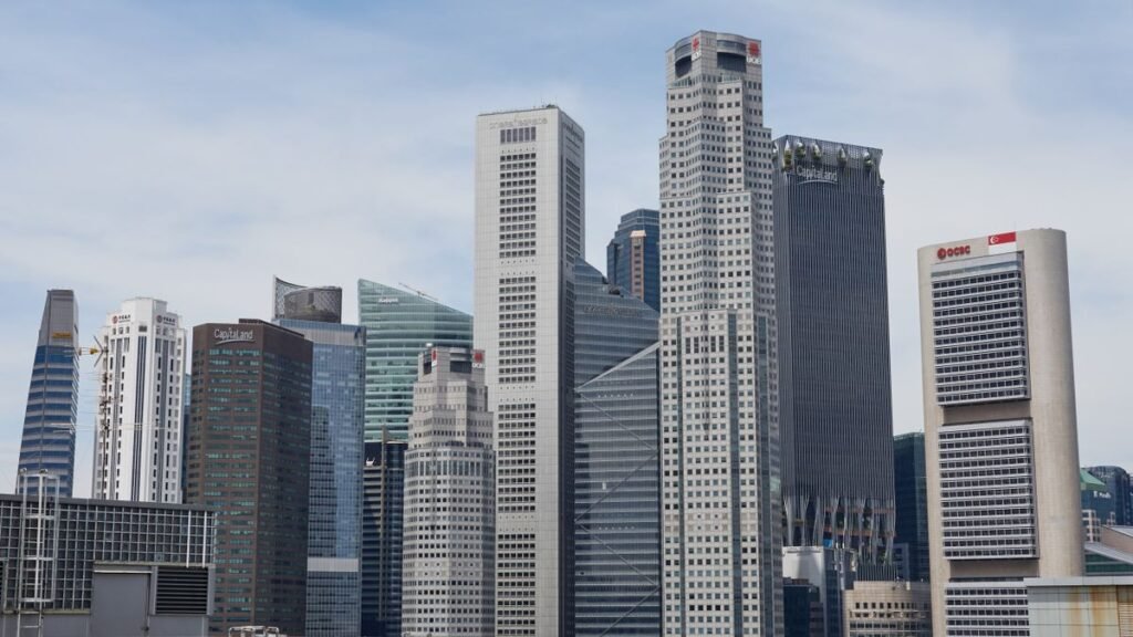 Singapore Marina Bay business skyline