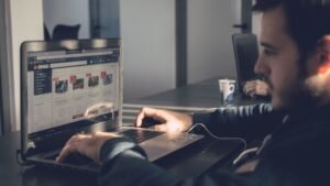 Search engine optimisation on laptop