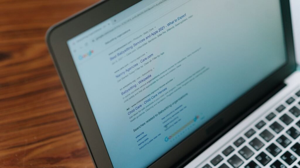 SEO analytics dashboard on laptop