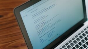 SEO analytics dashboard on laptop