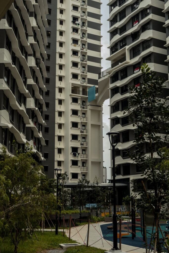 Modern Singapore housing development representing local seo construction singapore visibility
