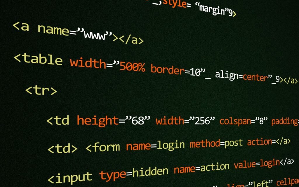 Computer screen showing code representing schema markup construction singapore implementation