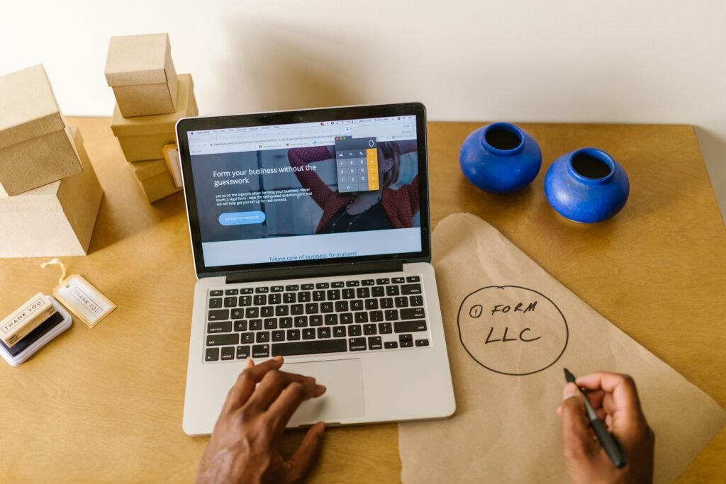 Singapore entrepreneur starting a new Shopify SEO setup for an online store on a laptop