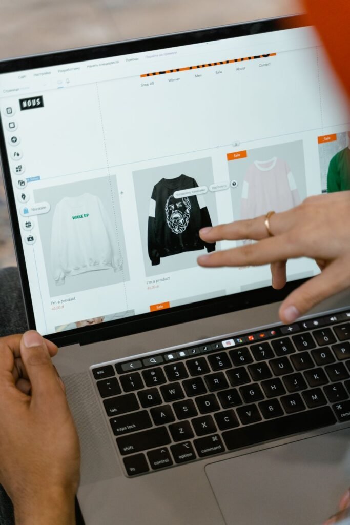 WooCommerce duplicate content Singapore store owner reviewing overlapping product and category pages on laptop