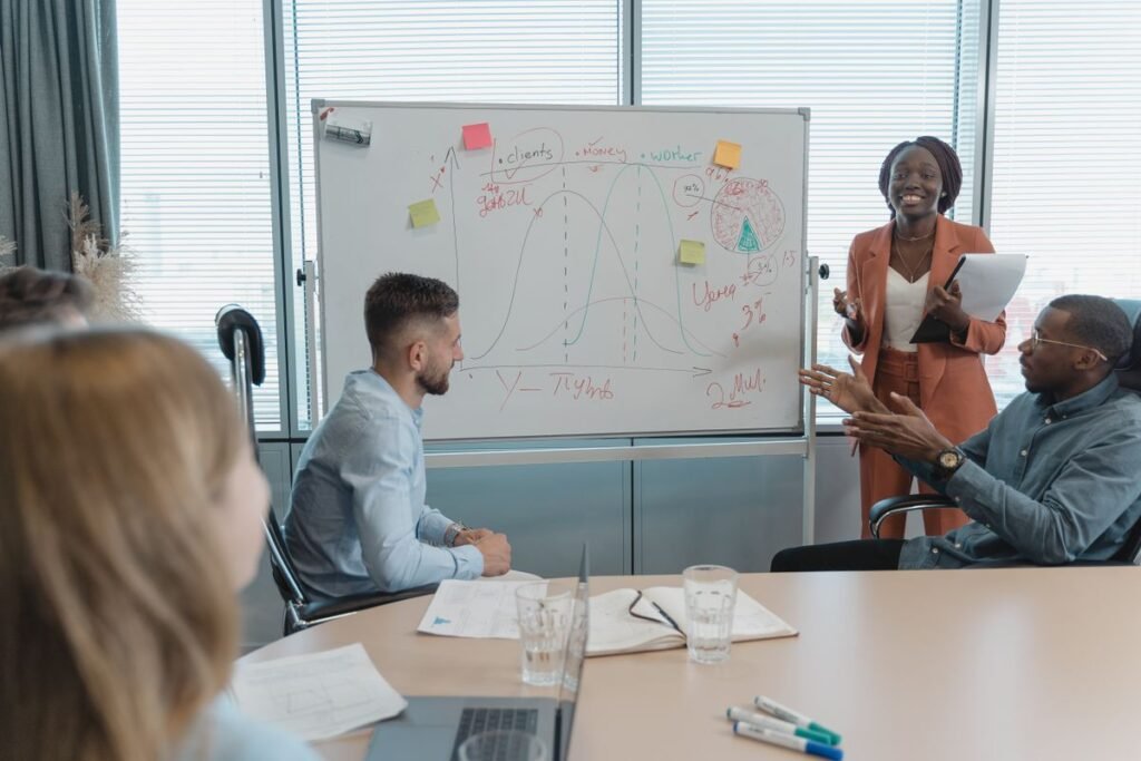 AI SEO strategy session with a Singapore marketing team separating real changes from hype on a whiteboard