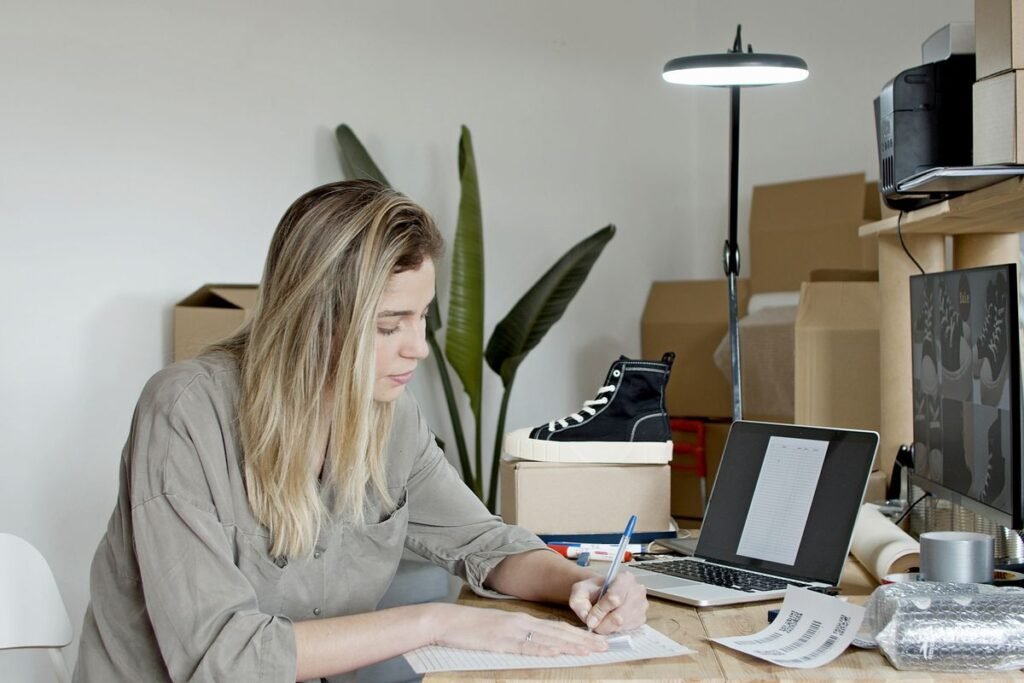Ecommerce SEO specialist reviewing a category page with a merchandising colleague