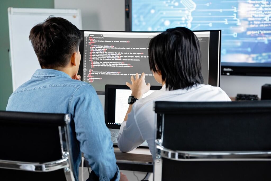Reviewing a store template on staging while scoping ecommerce website seo services against a developer ticket board
